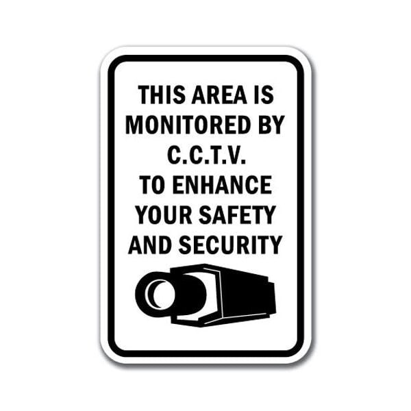 Signmission Safety Sign, 12 in Height, Aluminum, Video Surv - C.C.T.V. A-1218 Video Surv - C.C.T.V. - main